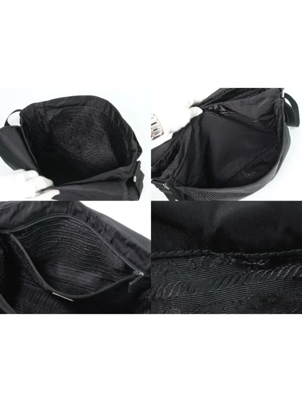 Prada Sports Line Shoulder Bag Pochette Nylon Black